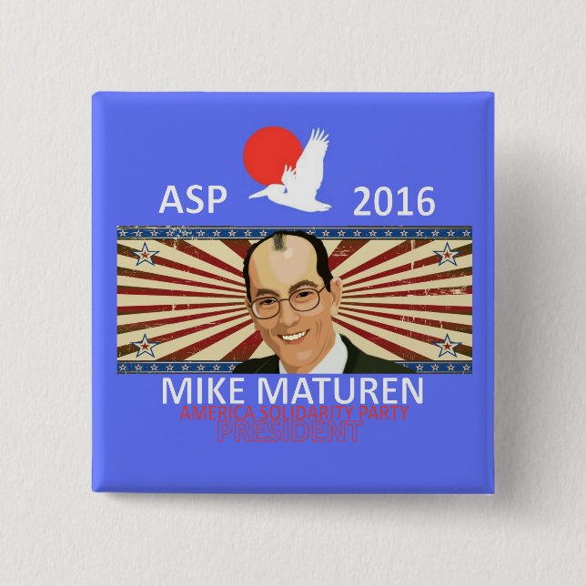Mike Maturen ASP 15 Cm Square Badge (Front)