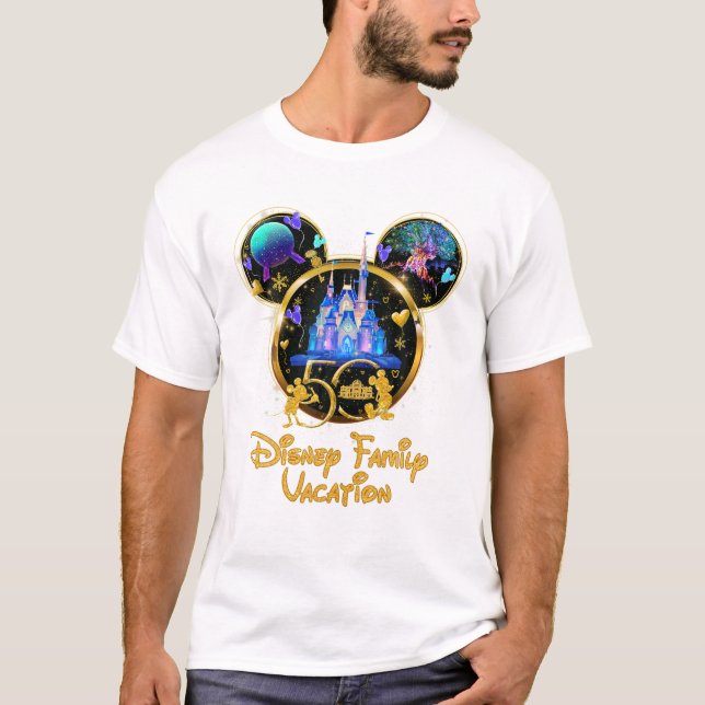 Mike Mouse Head Most Magical World Family Vacation T-Shirt (Front)