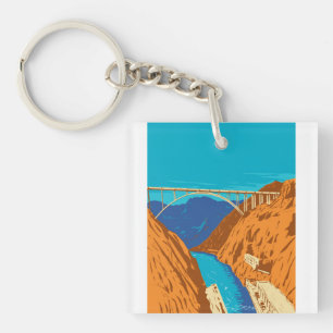 Mike O'Callaghan Pat Tillman Memorial Bridge WPA Key Ring