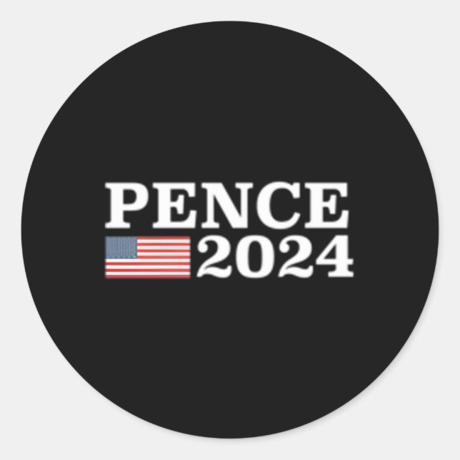 Mike Pence 2024 Classic Round Sticker (Front)
