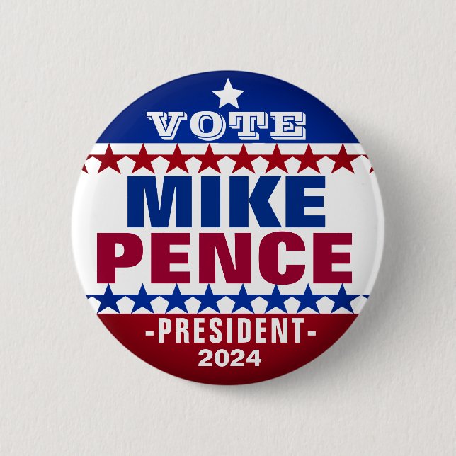 Mike Pence for President 2024 Campaign Button (Front)