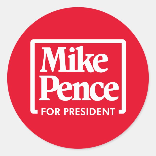 Mike Pence for President 2024 Classic Round Sticker (Front)