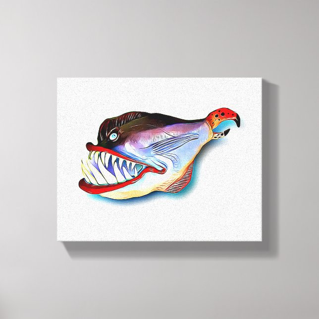 Mike Quinn Toothy Fish with Attitude Canvas Print (Front)