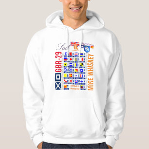Mike Whiskey Nautical Flags Great Britain Sail Hoodie