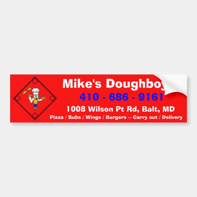 Mike's Doughboys Bumper Sticker (Front)
