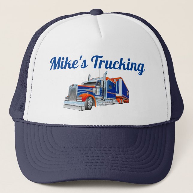 Mike's Trucking Trucker Hat (Front)