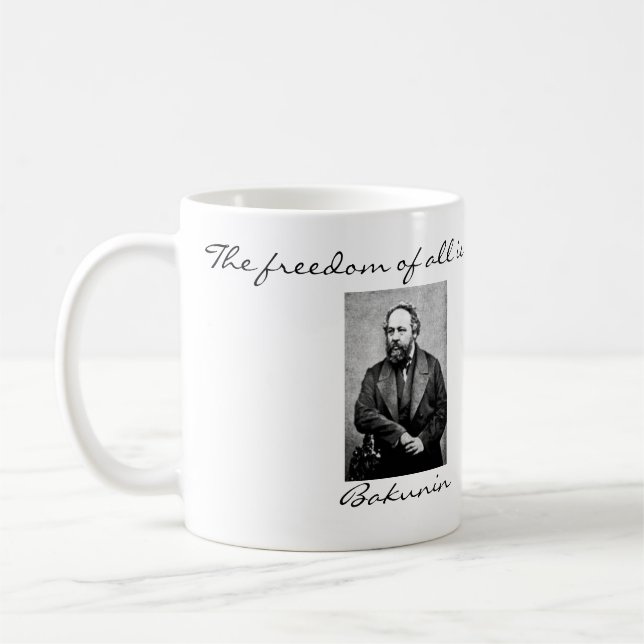 Mikhail Bakunin Anarchist Quotes Mug (Left)