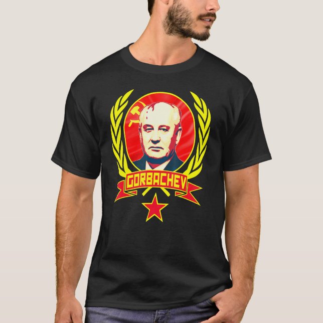 Mikhail Gorbachev Soviet Communism Propaganda T-Shirt (Front)