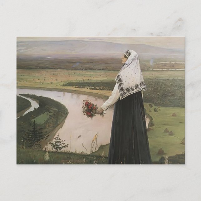 Mikhail Nesterov- On the mountains Postcard (Front)