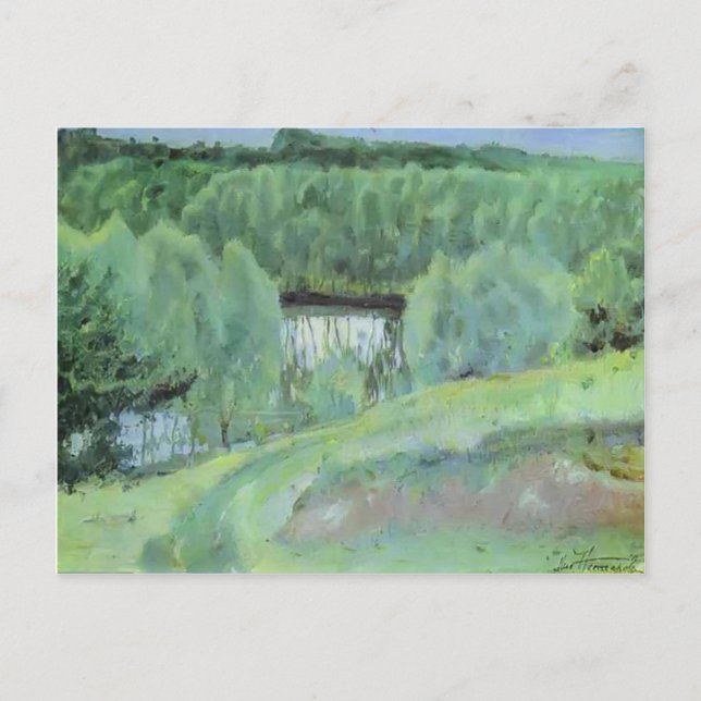 Mikhail Nesterov- Pond Postcard (Front)