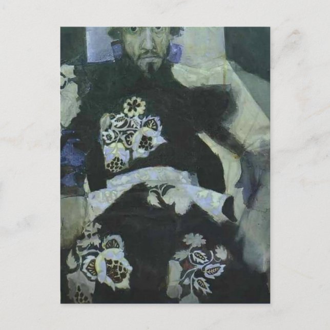 Mikhail Vrubel- A Man in Russian Old Style Costume Postcard (Front)