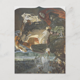 Mikhail Vrubel- Flight of Faust and Mephisto Postcard