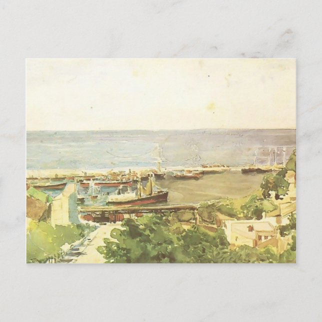 Mikhail Vrubel- Odessa harbour Postcard (Front)