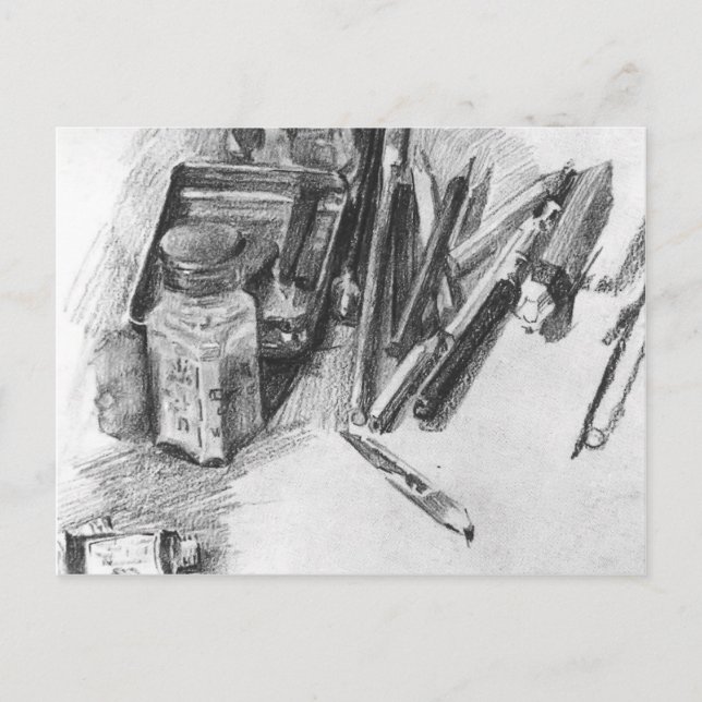 Mikhail Vrubel- Pencils Postcard (Front)