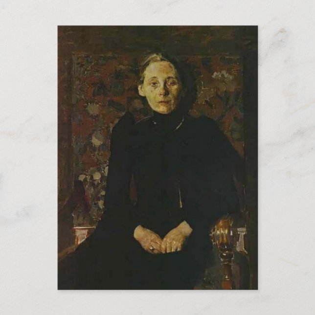 Mikhail Vrubel-Portrait of wife of the businessman Postcard (Front)