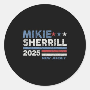 Mikie Sherrill New Jersey Governor 2025 Election D Classic Round Sticker