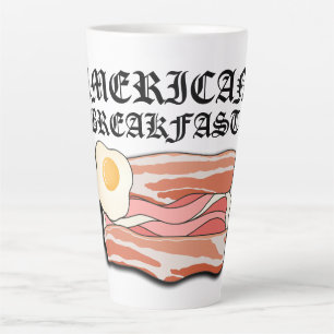 Mikitiez american breakfast bacon egg july picnic latte mug