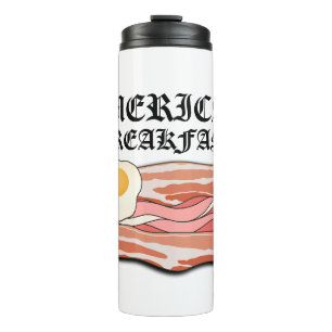 Mikitiez american breakfast bacon egg july picnic thermal tumbler