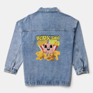 Mikitiez anime popcornking cheese caramel funny denim jacket