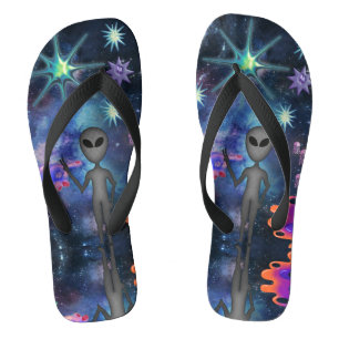 Mikitiez aquarius galaxy summer glow  flip flops