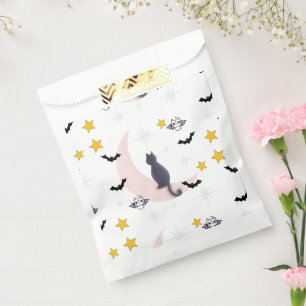 Mikitiez black cat bat halloween fall winter moon favour bags