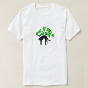 Mikitiez black cat greeneyes witchsock T-Shirt