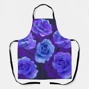 Mikitiez blue rose flower valentine fantasy rock  apron