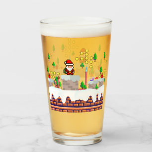 Mikitiez christmas santa snowboard crew penguin glass
