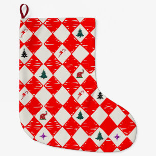 Mikitiez christmascarol moody holiday candycane large christmas stocking