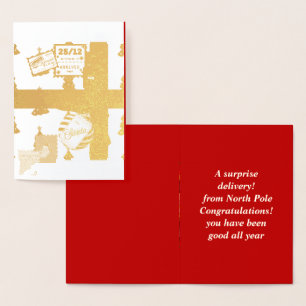 Mikitiez Christmaseve Northpole expressmail Foil Card