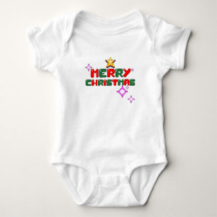 Mikitiez Christmasgame vintage dad elf santaclaus Baby Bodysuit