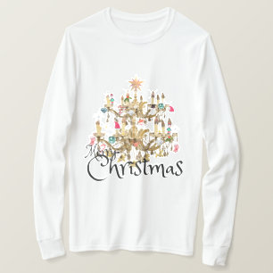 Mikitiez classicwhitechristmas light jollyholly T-Shirt