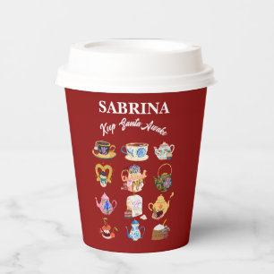 Mikitiez coffee christmas quote cute caffeine paper cups
