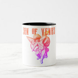 Mikitiez cupid valentine angle rainbow love venus Two-Tone coffee mug