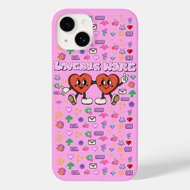 Mikitiez custom valentine funny lovebug software Case-Mate iPhone case (Back)