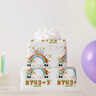 Mikitiez cute capricorn rainbow anime manga star wrapping paper