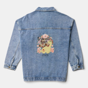 Mikitiez dinosaur bride wedding squad Chocolate Denim Jacket