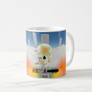 Mikitiez dreamer skull tatto rainbow rose beach Ro Coffee Mug