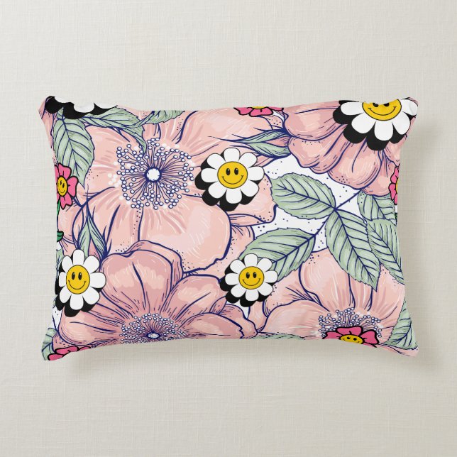 Mikitiez earthday nature selflove rose flower  decorative cushion (Front)