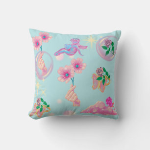 Mikitiez fairy angle blue sky candy poppy love cushion