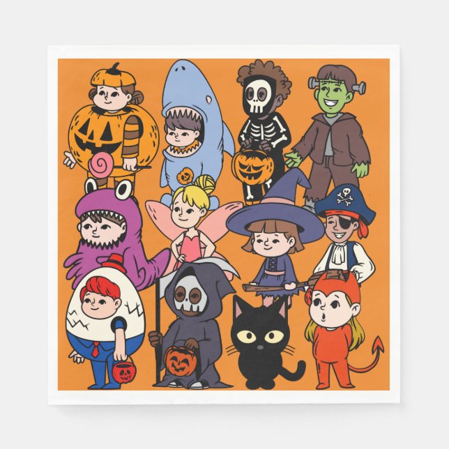 Mikitiez fairy shark wizard grimreaper frankenstei napkin (Front)