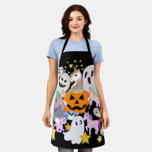 Mikitiez ghost manga anime halloween monster party apron