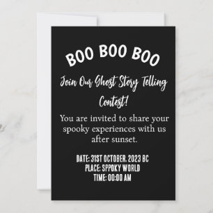 Mikitiez ghost manga anime halloween monster party invitation