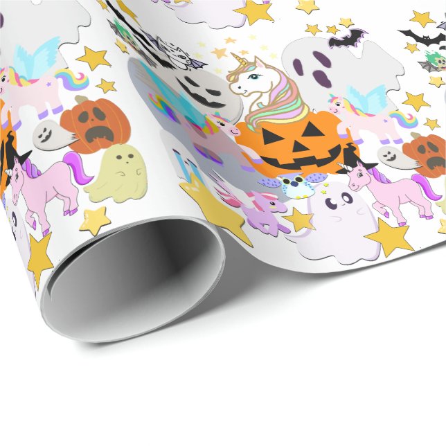 Mikitiez ghost manga anime halloween monster party wrapping paper (Roll Corner)