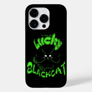 Mikitiez green mint lucky blackcat saintpatrick Case-Mate iPhone 14 pro case