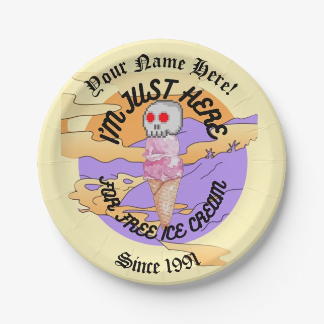 Mikitiez icecream party favourtie Speciality Mug Paper Plate (Front)