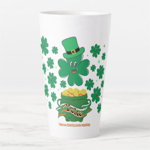 Mikitiez irish clover green Laminated Placemat Latte Mug