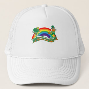 Mikitiez irish clover green st.patrick'sday lucky  trucker hat