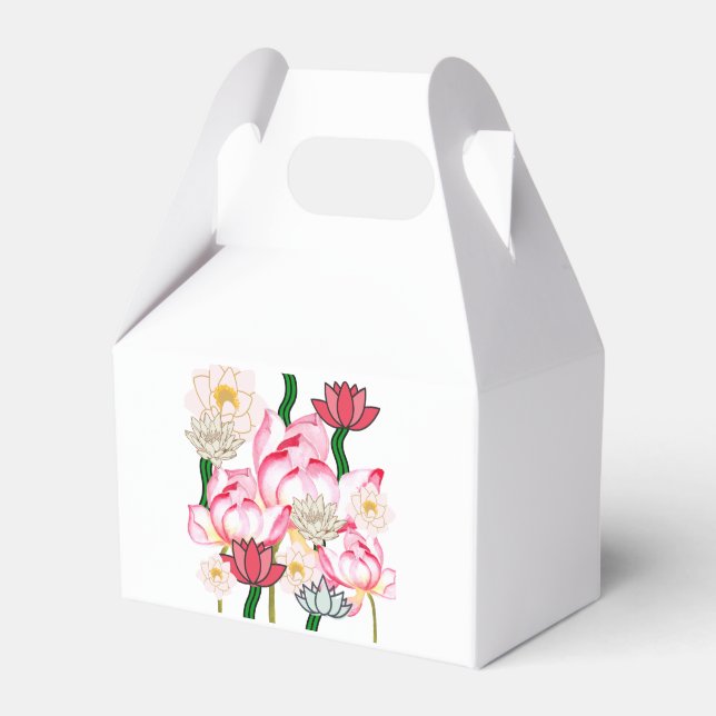 Mikitiez lotus rose flower garden relax bee favour box (Front Side)