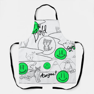 Mikitiez meow summer cat party beach  apron